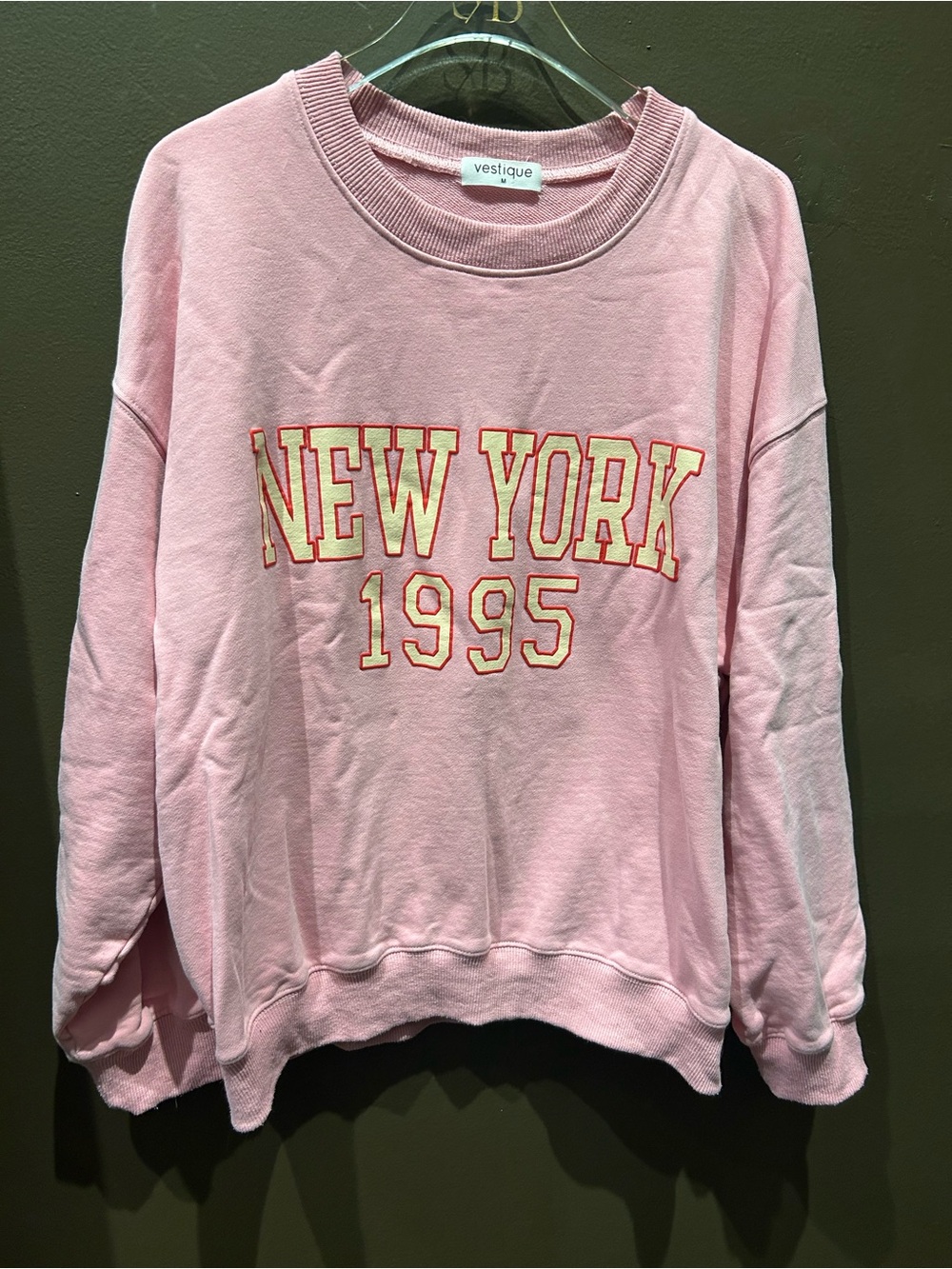 vestique Pink NY Crewneck Sweatshirt M